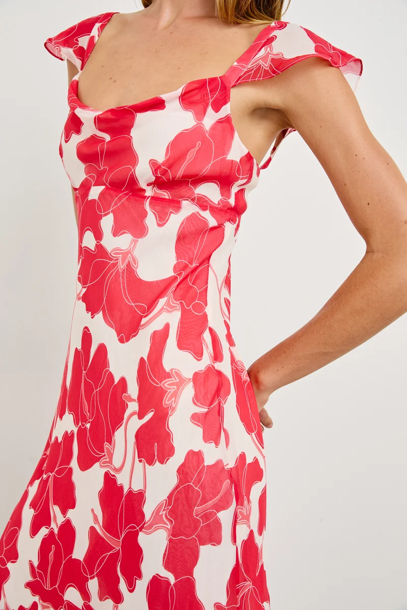 Robe midi Marigold fluide avec imprimé floral