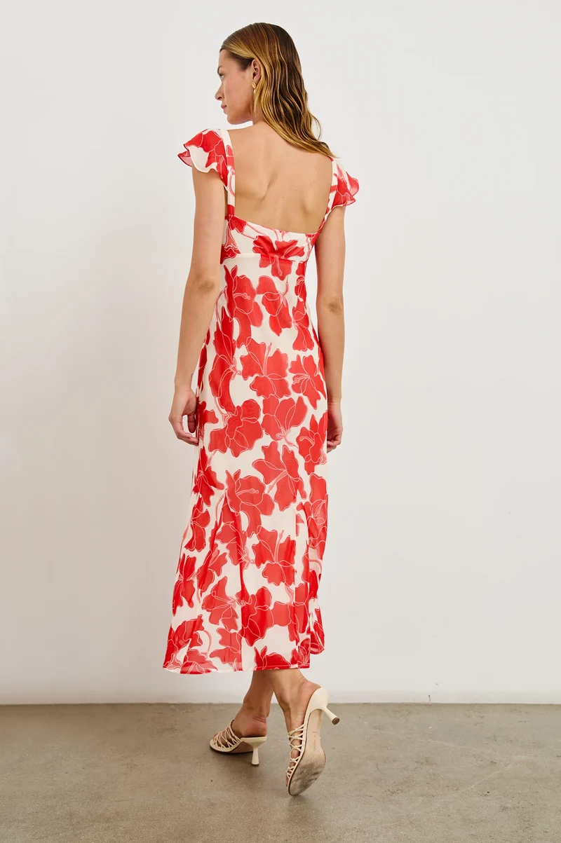 Robe midi Marigold fluide avec imprimé floral