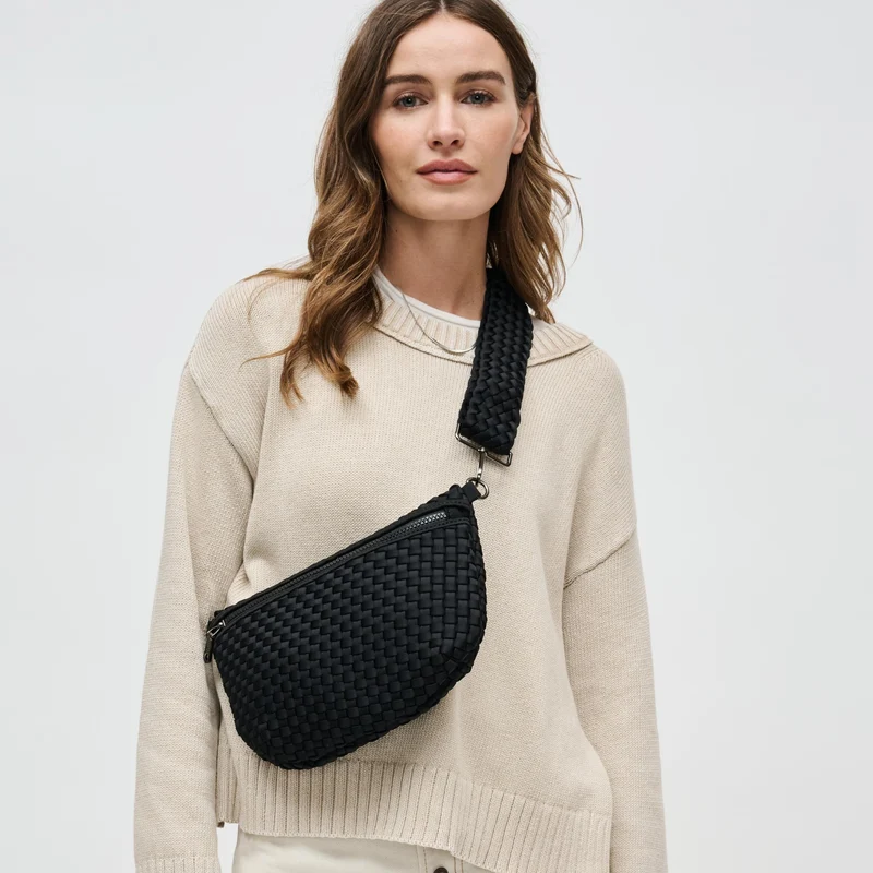 Sac banane et bandoulière en néoprène tressé Ethereal