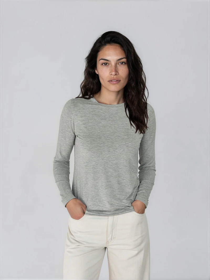 T-shirt doux confort à manches longues - Julia