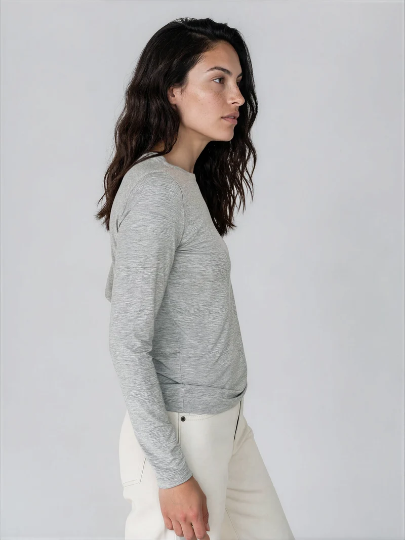 T-shirt doux confort à manches longues - Julia