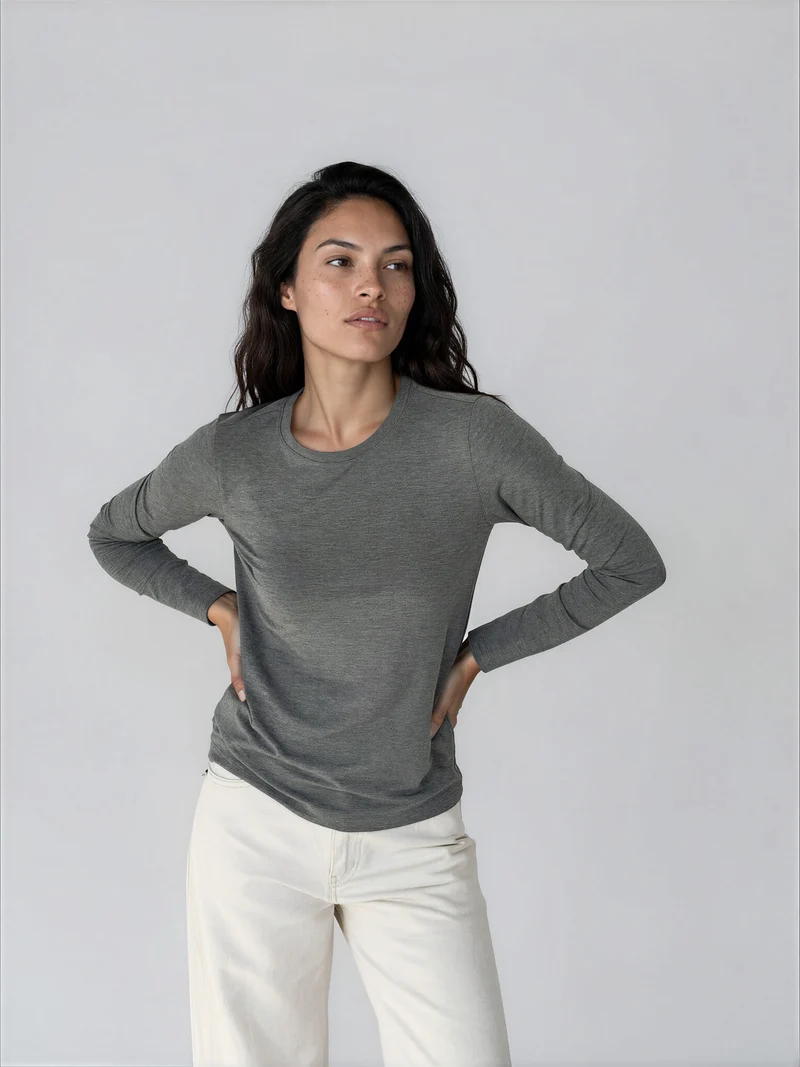 T-shirt doux confort à manches longues - Julia