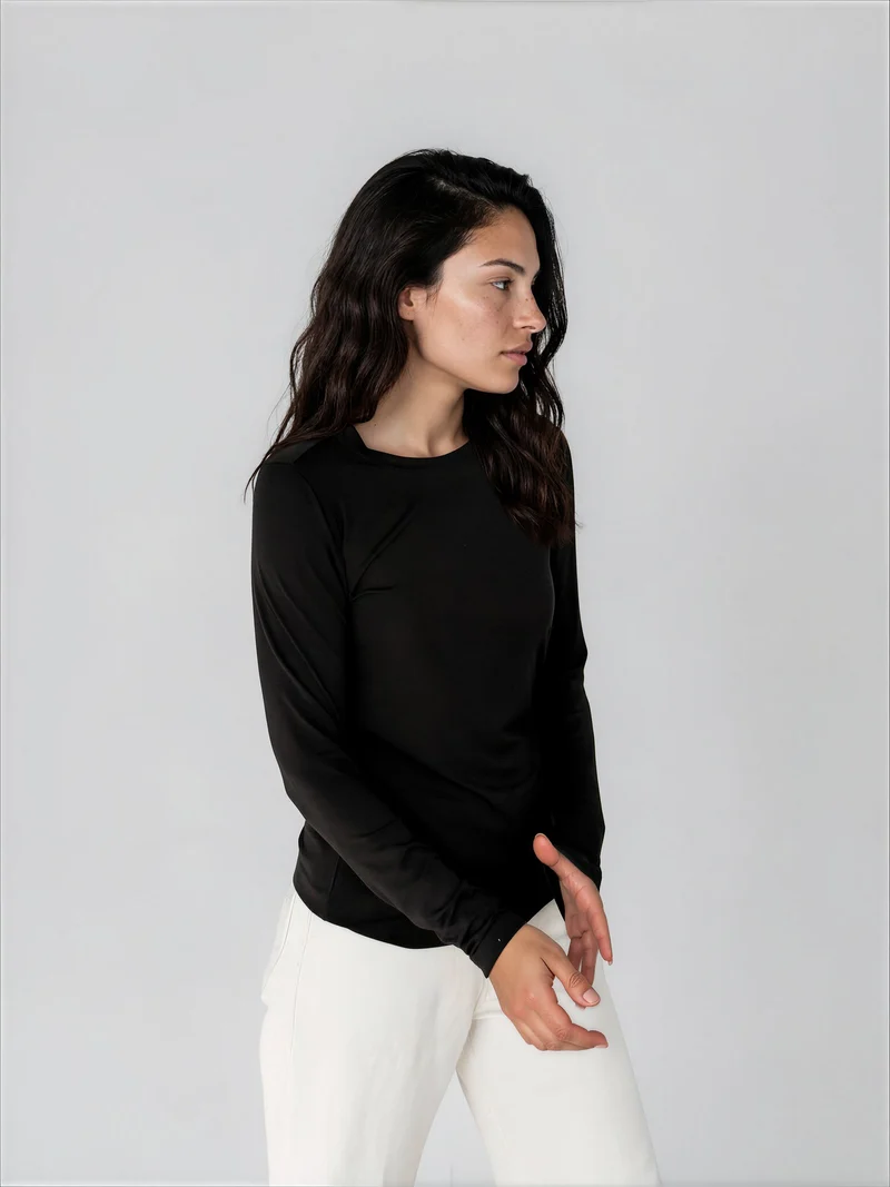 T-shirt doux confort à manches longues - Julia