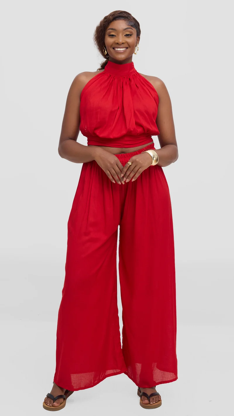 Tamalaki Africa Pants Set - Red
