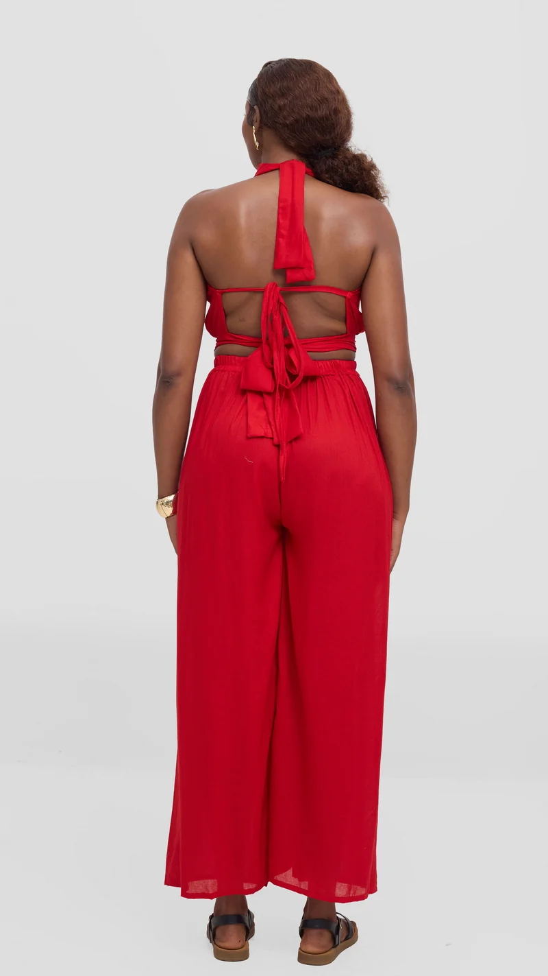 Tamalaki Africa Pants Set - Red
