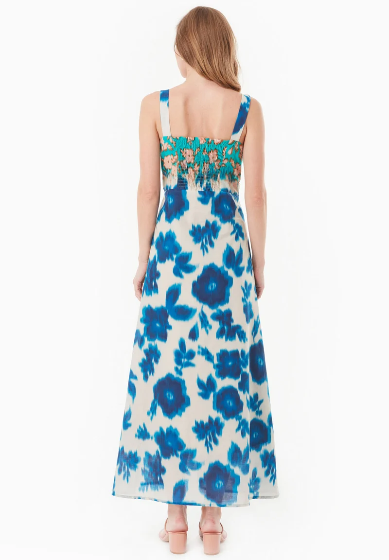Kleid aus Bio-Baumwoll-Voile mit Blumenmuster