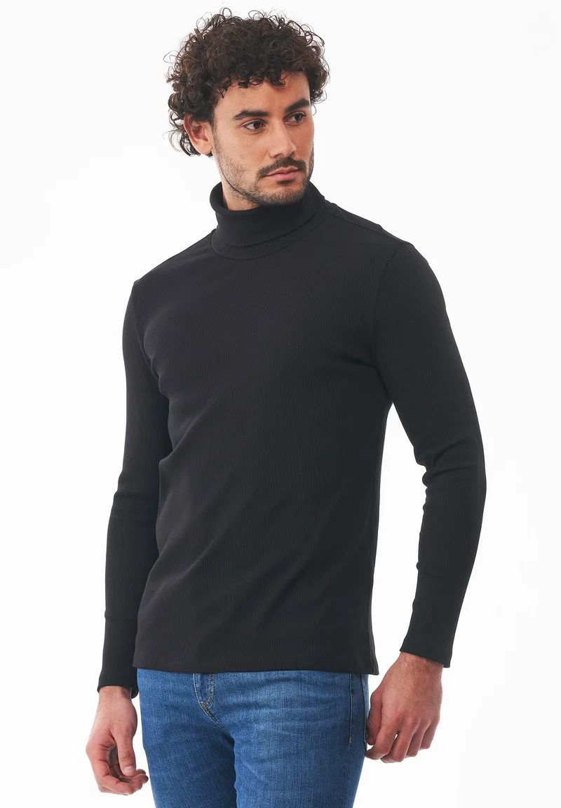 Rollkragenshirt aus Bio-Baumwolle