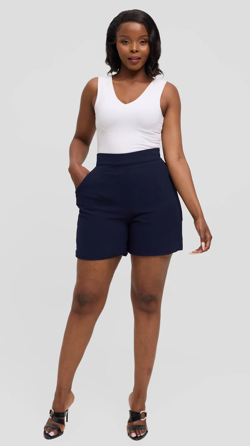 Vivo Chiffon Shorts - Navy