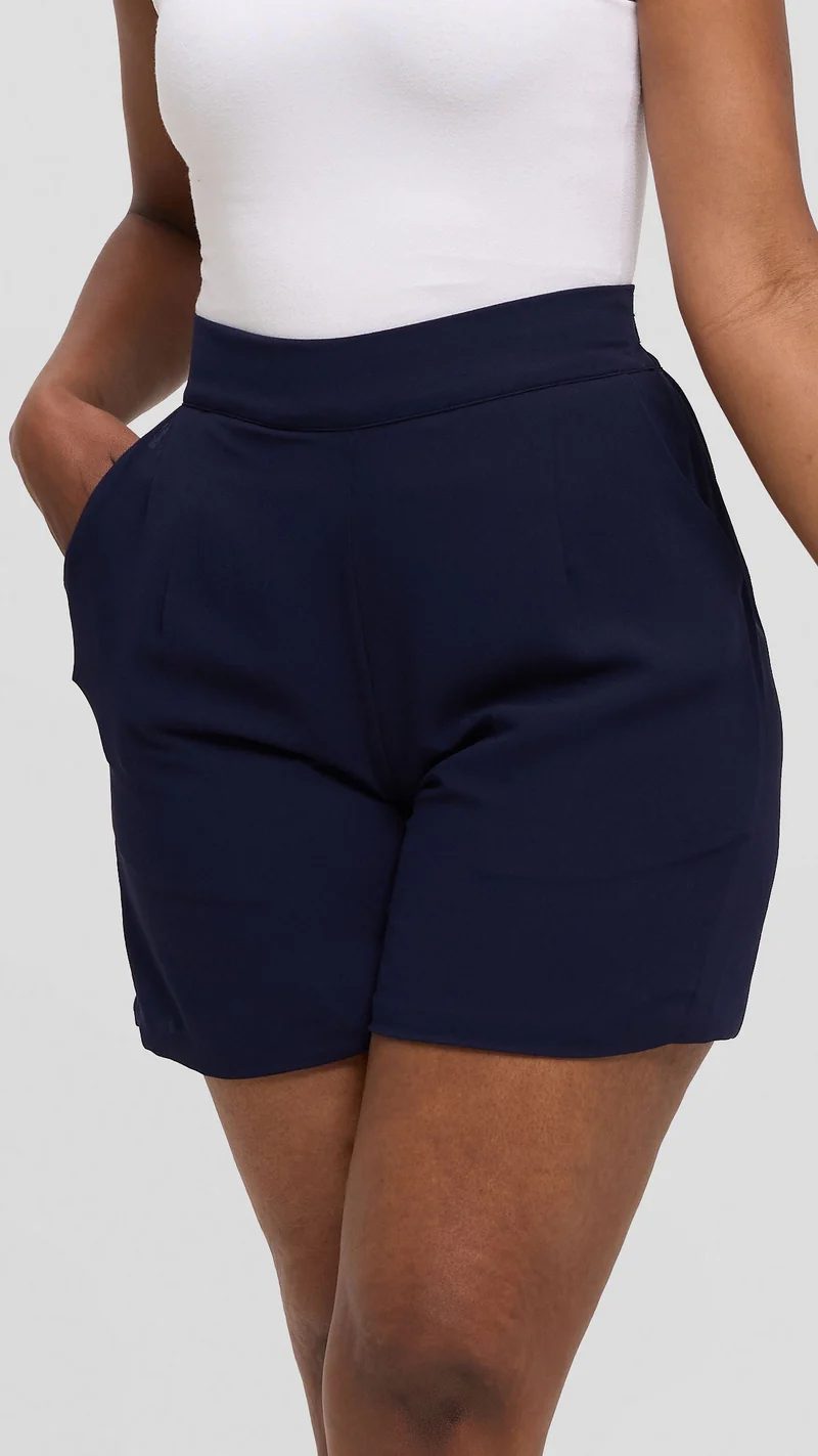 Vivo Chiffon Shorts - Navy