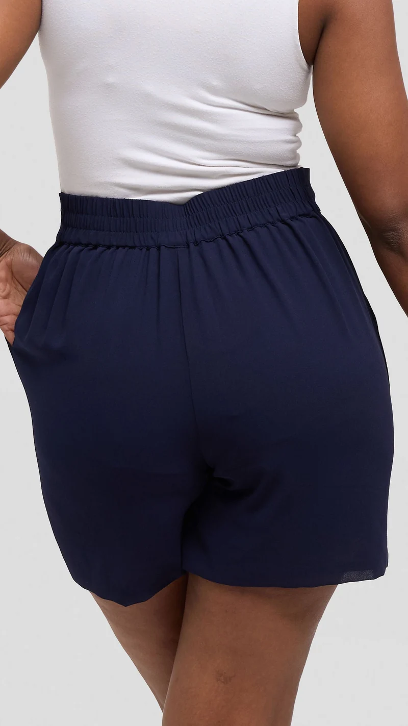 Vivo Chiffon Shorts - Navy