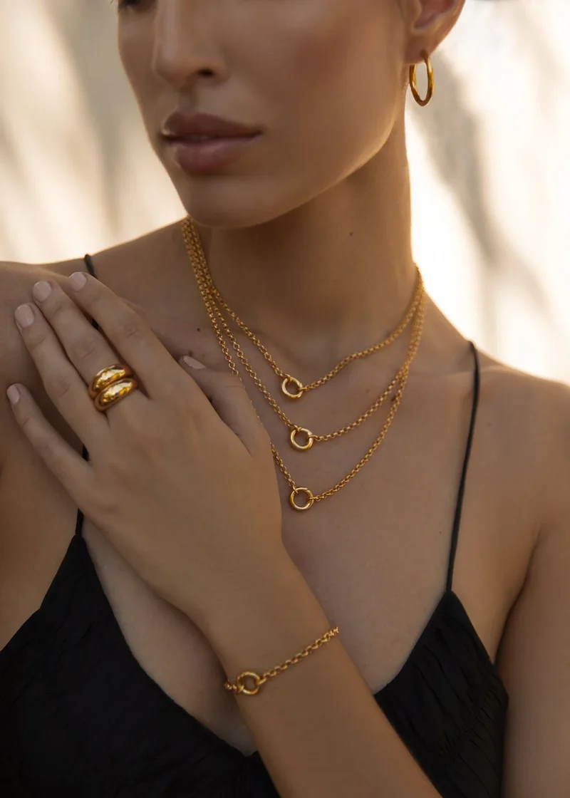 Collier Diana chaîne avec anneau