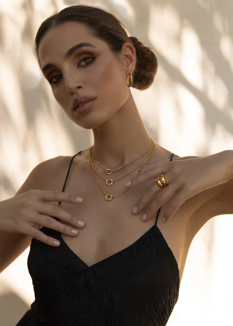 Collier Diana chaîne avec anneau