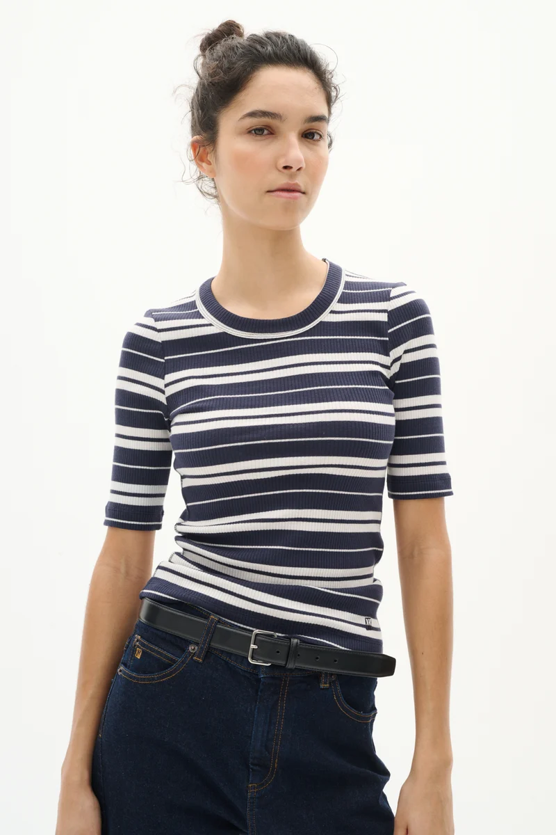 T-shirt en coton rayé Dagna