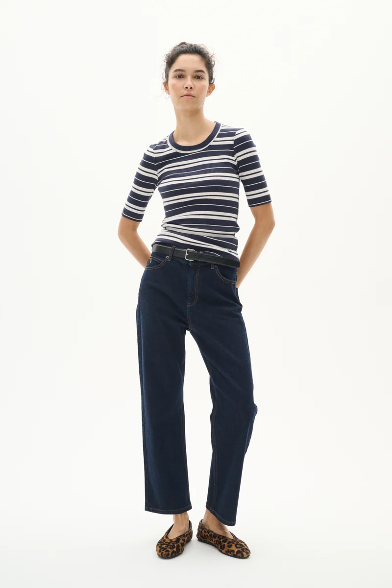T-shirt en coton rayé Dagna