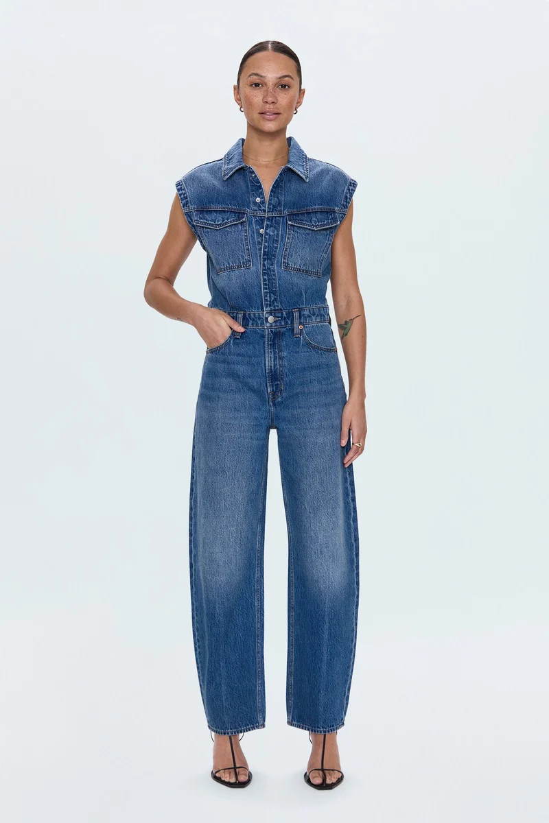 Combinaison en denim sans manches Ace