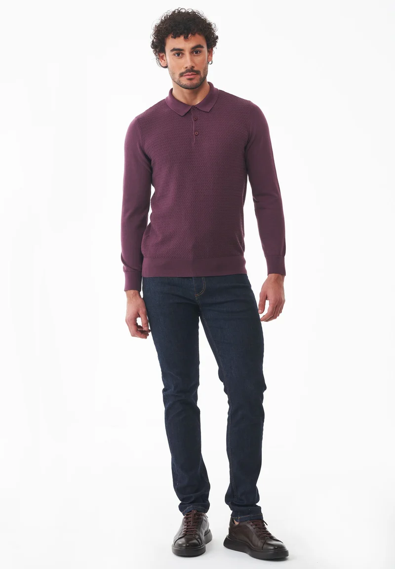 Polokragen-Pullover aus Bio-Baumwolle
