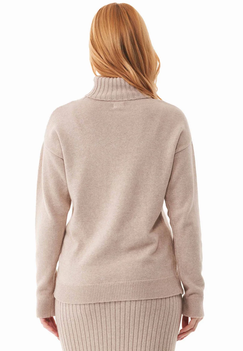 Rollkragenpullover aus Bio-Baumwoll Mix
