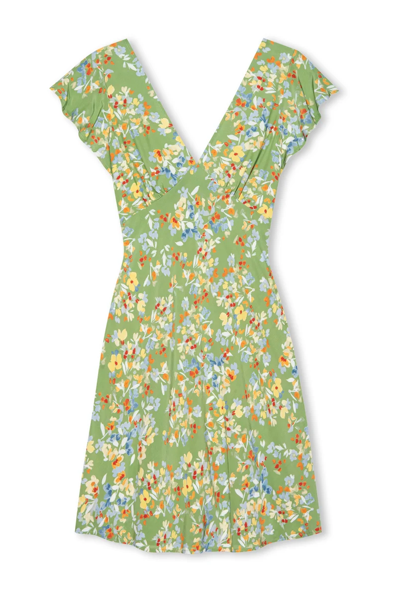 Robe courte en crêpe avec imprimé floral Gigi