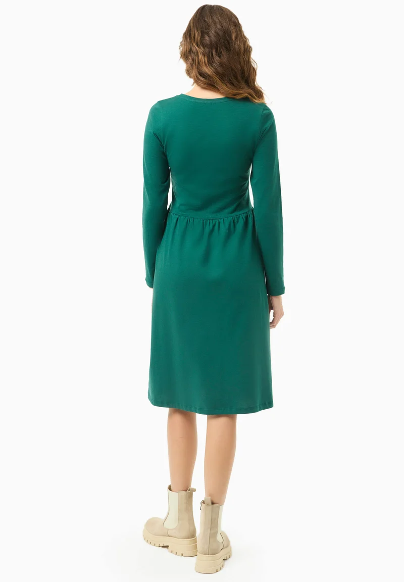 Langarm-Jerseykleid aus Bio-Baumwolle