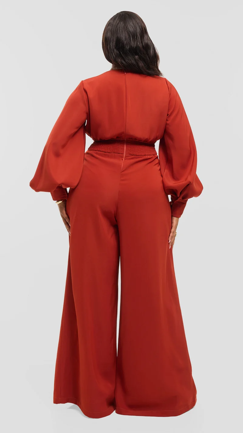 Nova Jumpsuit - Rust Brown