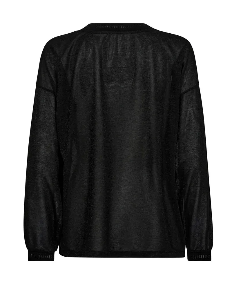 T-shirt en lurex à manches longues Kilana