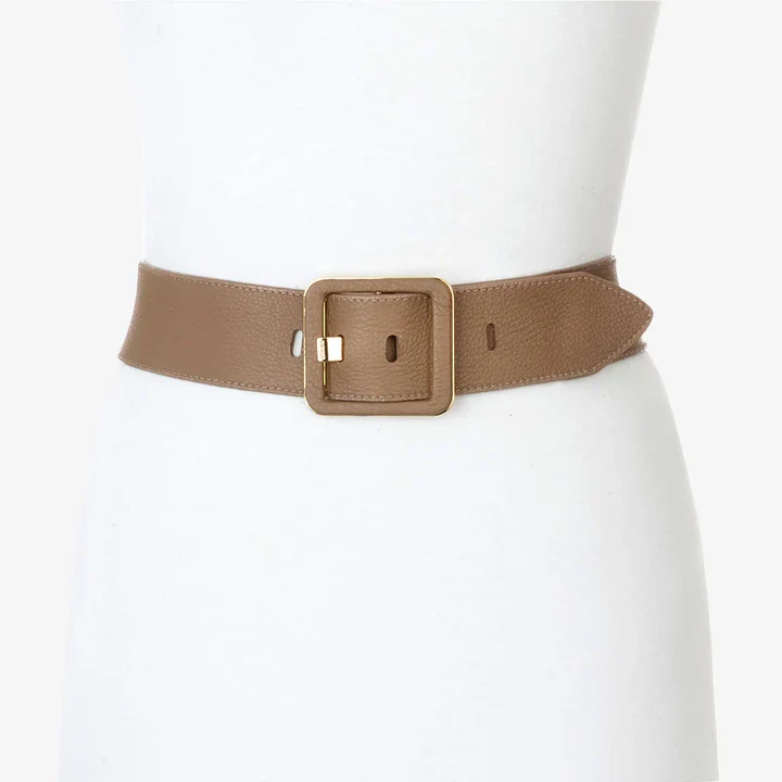Ceinture en cuir grainé Makani 2"