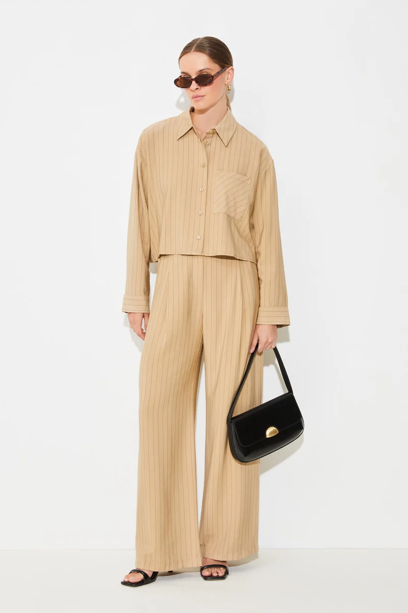 Pantalon tailleur avec rayures Jill