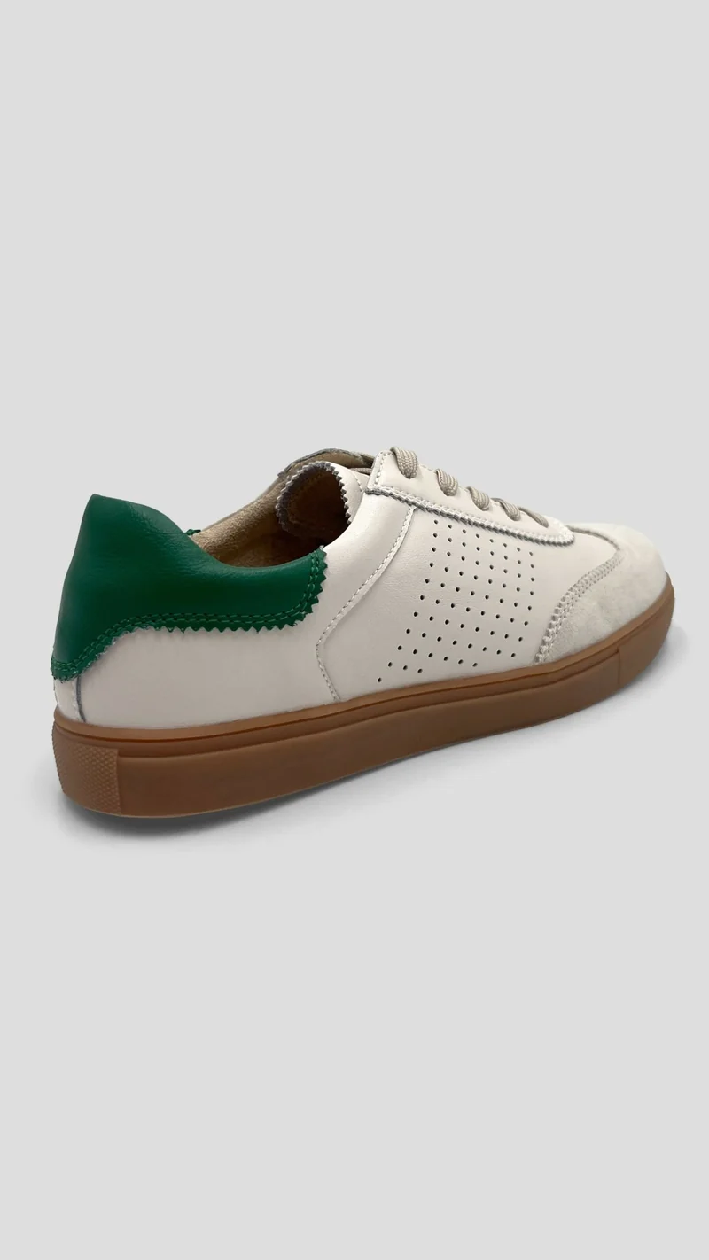Julz Tamara Scalloped Sneaker - Beige / Green