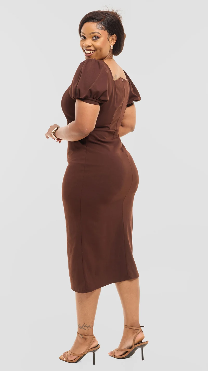 Selena Dress - Chocolate Brown