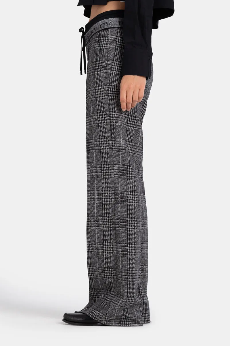 Pantalon jogging à carreaux Ava