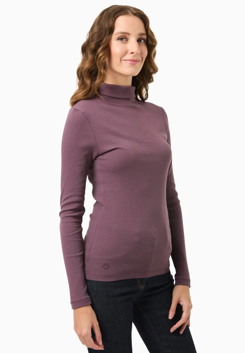 Rollkragenshirt aus Bio-Baumwolle