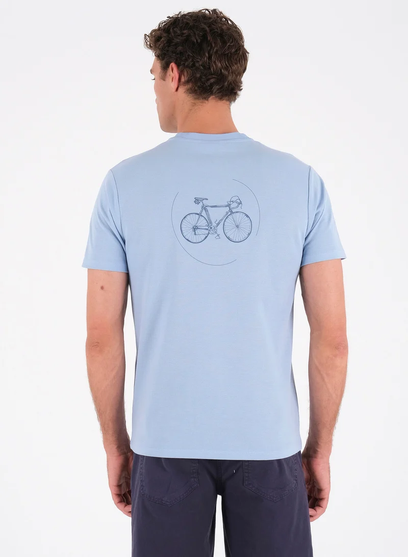 T-Shirt aus Bio-Baumwoll-Piqué mit Print