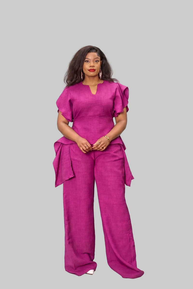 Silk House Collection Kyomi Pant Set - Purple