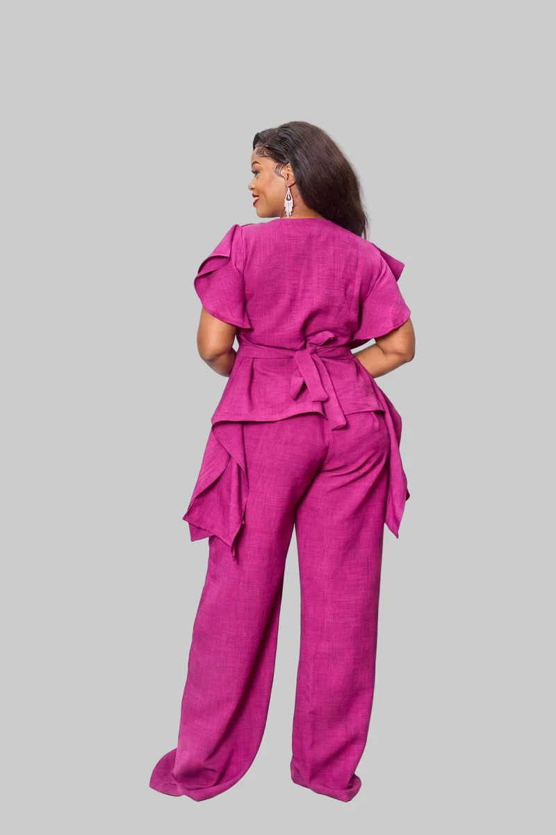 Silk House Collection Kyomi Pant Set - Purple