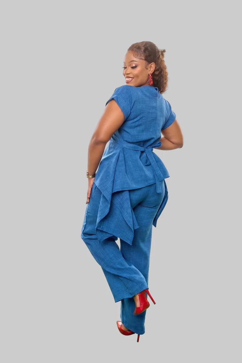 Silk House Collection Kyomi Pant Set - Blue