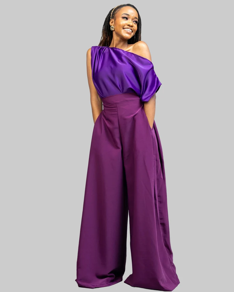 Afriwia Copper Palazzo Pants - Purple