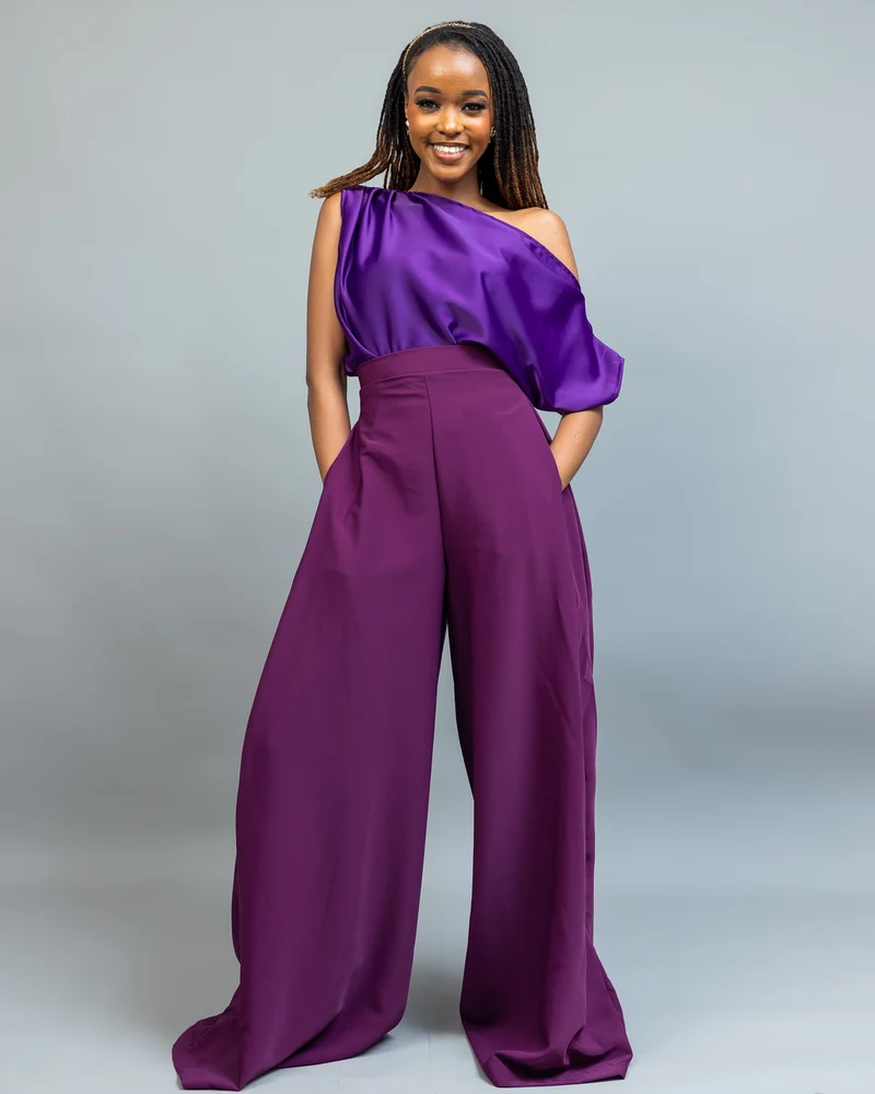 Afriwia Copper Palazzo Pants - Purple