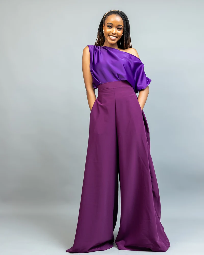 Afriwia Copper Palazzo Pants - Purple