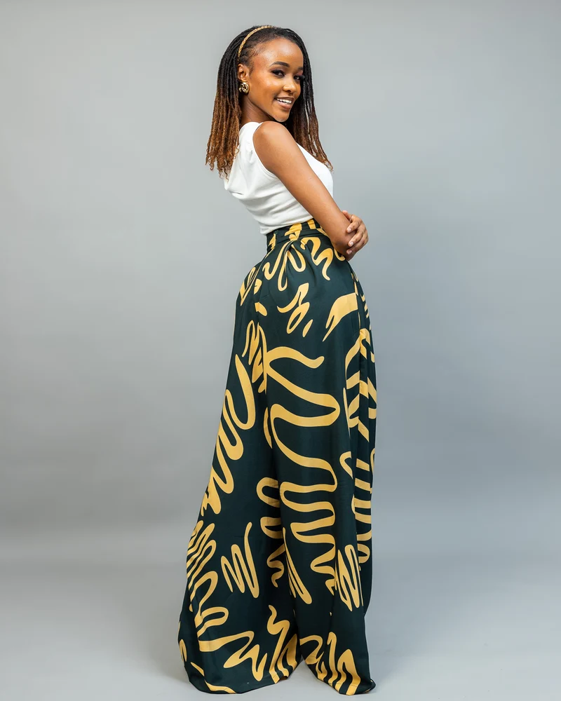 Afriwia Imani Palazzo Pants - Green