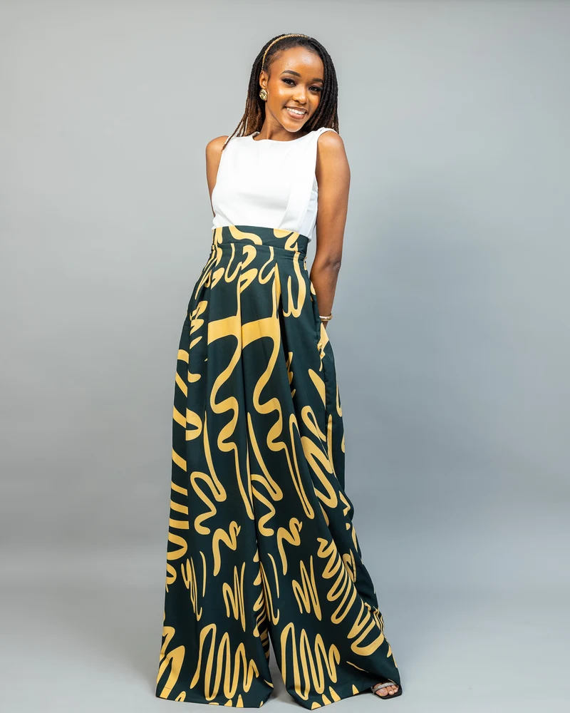 Afriwia Imani Palazzo Pants - Green