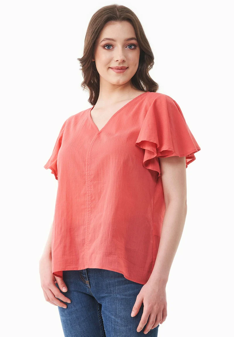 Bluse aus Bio-Baumwoll-Voile