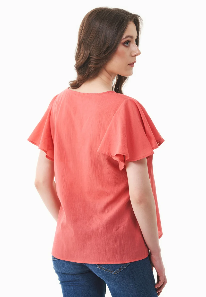 Bluse aus Bio-Baumwoll-Voile