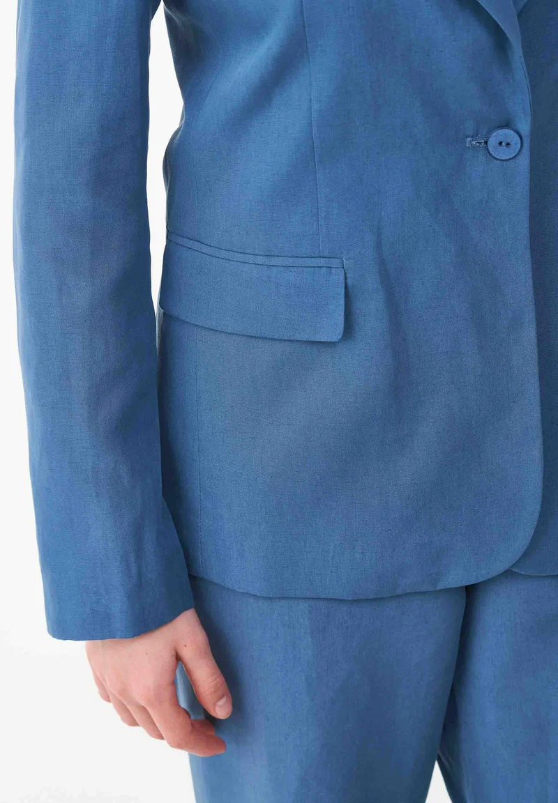 Blazer aus TENCEL™ Lyocell und Leinen