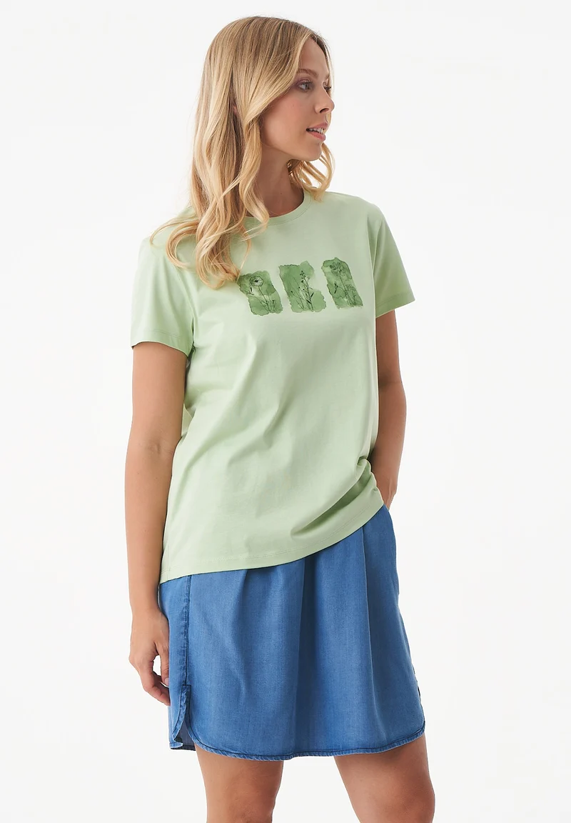 T-Shirt aus Bio-Baumwolle mit Print