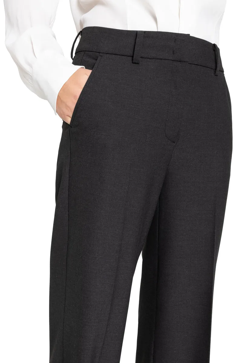 Pantalon droit plissé à revers Grace