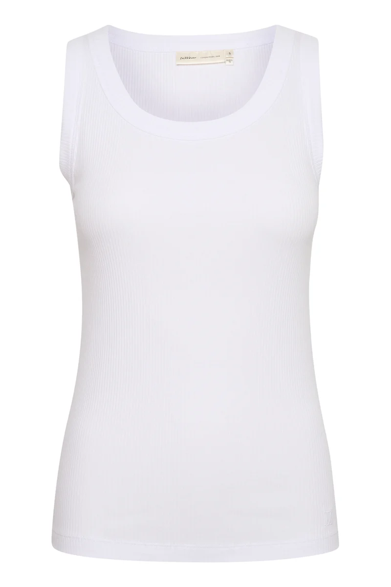 Camisole côtelée avec col rond Dagna