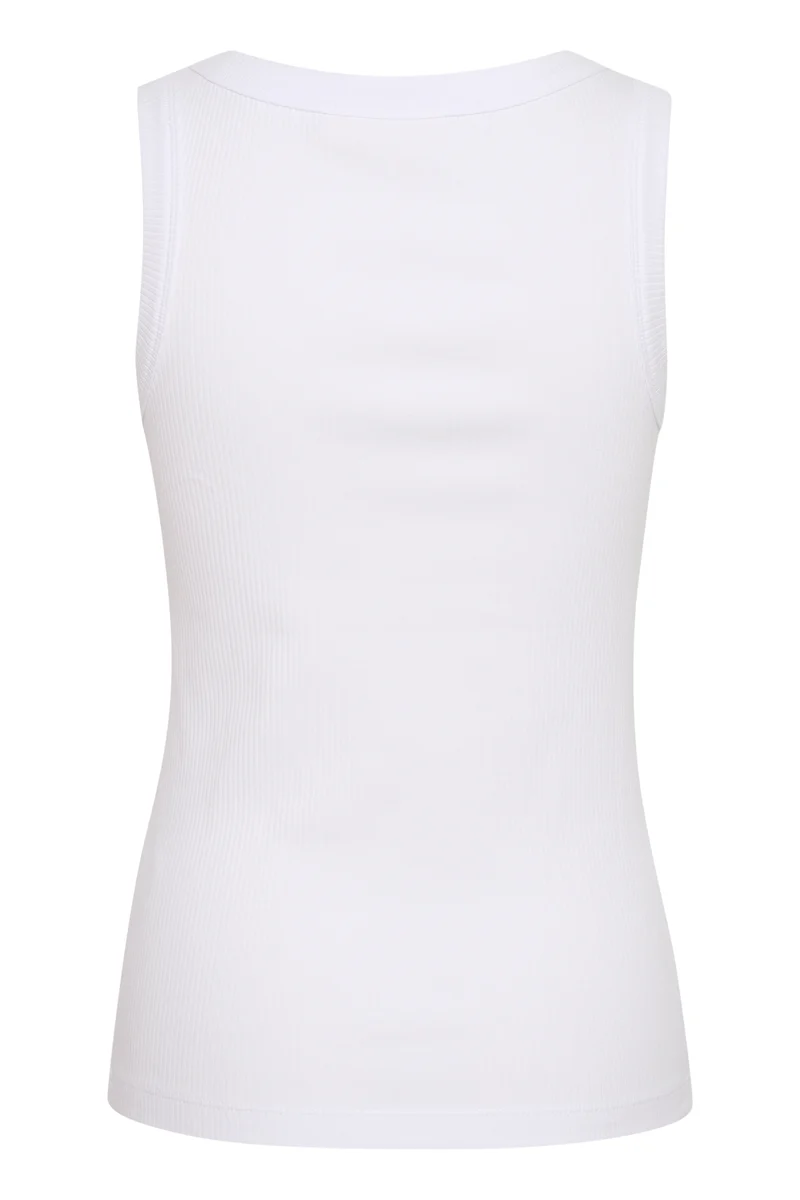 Camisole côtelée avec col rond Dagna