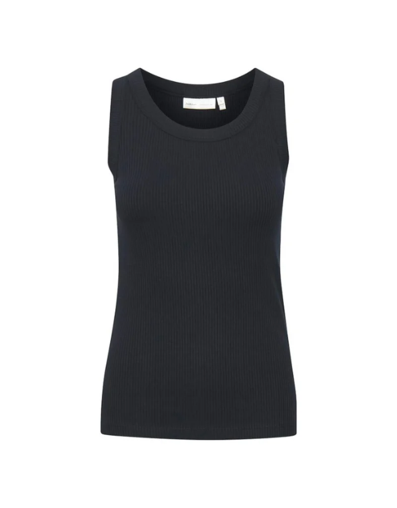 Camisole côtelée avec col rond Dagna