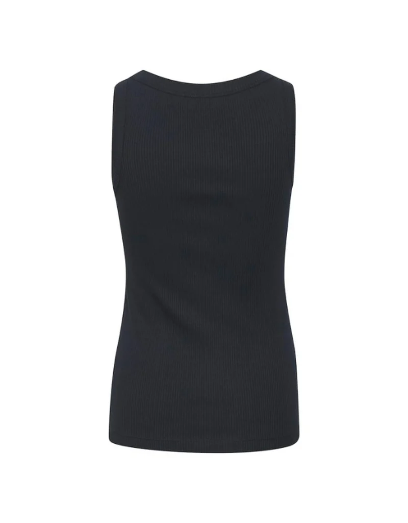 Camisole côtelée avec col rond Dagna