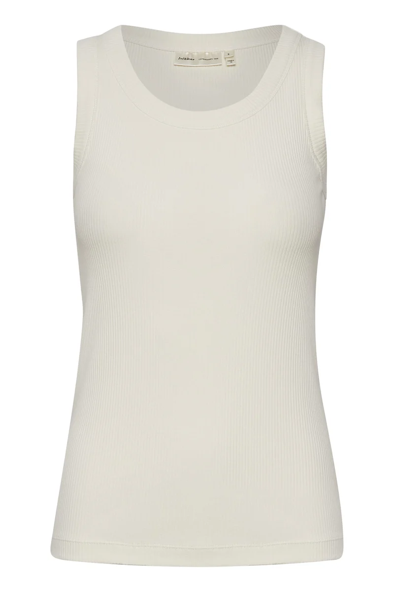 Camisole côtelée avec col rond Dagna